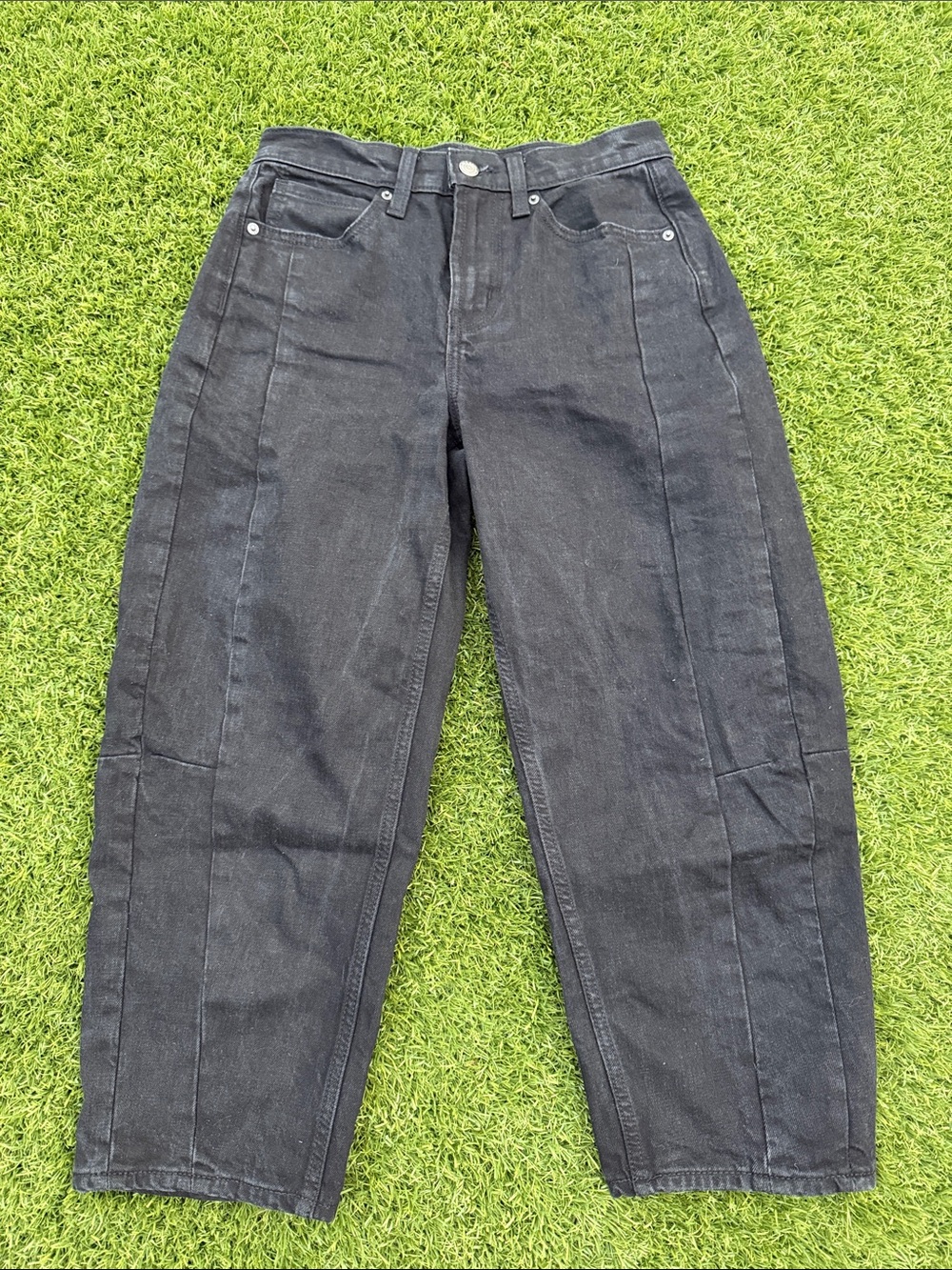 Old Navy Black High-Rise Straight Jeans Size 2P